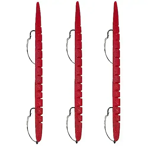 Delong Lures Fishing Lures, Made in America, Pre-Rigged Weedless Bass Lures for Fishing, Segemented Soft Platisc Fishing Bait, Fishing Worm Lure, Fishing Tackle Kit - DELONG LURES