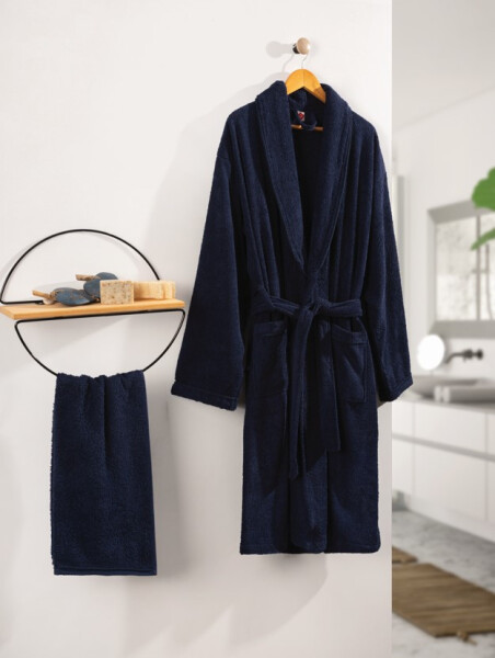 Deluxe Single Robe Set, Navy Blue - 1