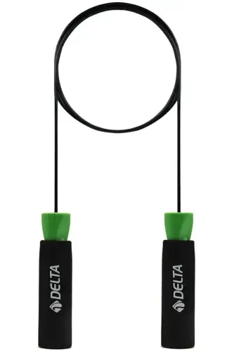 Deluxe Sponge Grip Bearing Adjustable Jump Rope-GREEN - 1