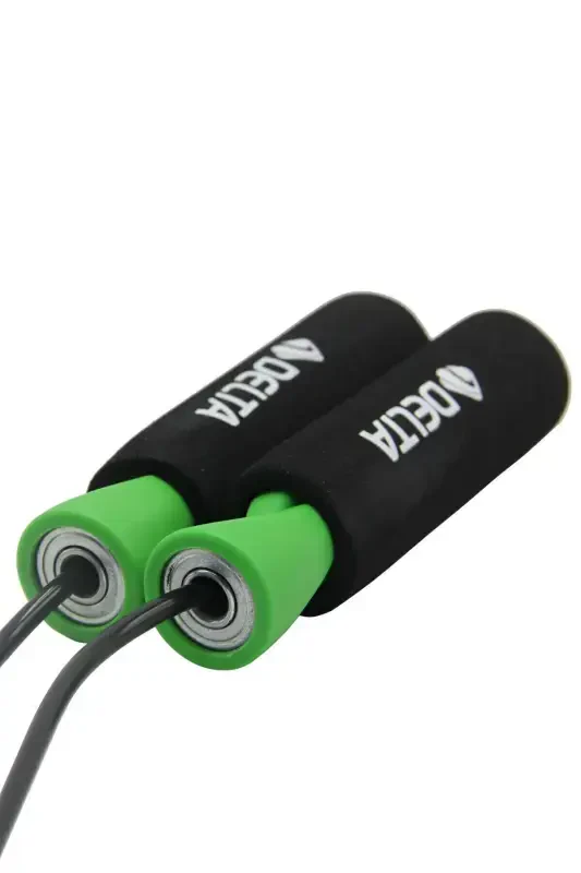 Deluxe Sponge Grip Bearing Adjustable Jump Rope-GREEN - 3