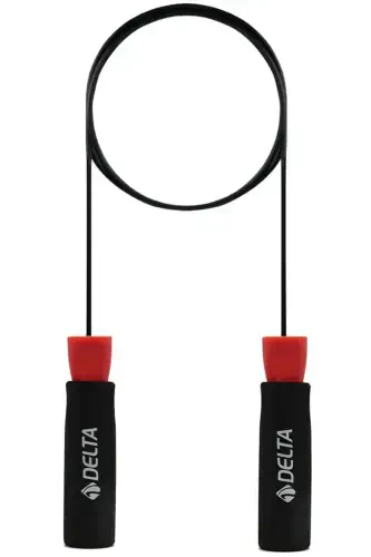 Deluxe Sponge Grip Bearing Adjustable Jump Rope-RED - 1