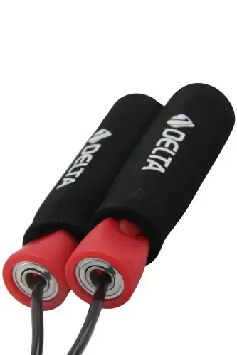 Deluxe Sponge Grip Bearing Adjustable Jump Rope-RED - 3