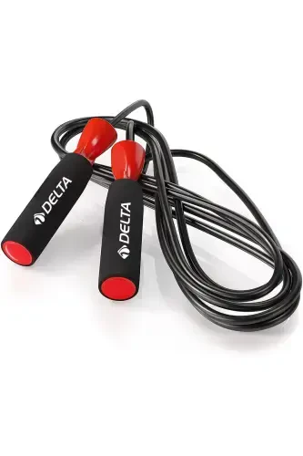Deluxe Sponge Grip Bearing Adjustable Jump Rope-RED - 4