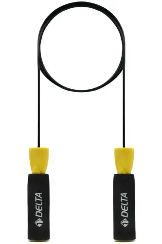 Deluxe Sponge Grip Bearing Adjustable Jump Rope-YELLOW - 1