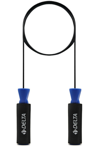 Deluxe Sünger Tutamaçlı Rulmanlı Ayarlanabilir Atlama İpi 265ISERI-MAVİ - DELTA