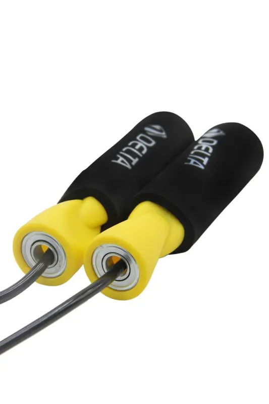 Deluxe Sünger Tutamaçlı Rulmanlı Ayarlanabilir Atlama İpi-SARI - 3