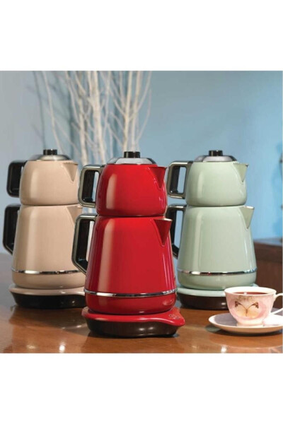 Demiks Electric Kettle Tea Maker Beige/Chrome A332-02 - 3