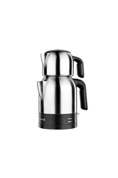 Demkolik Satin/Black Electric Kettle - KORKMAZ