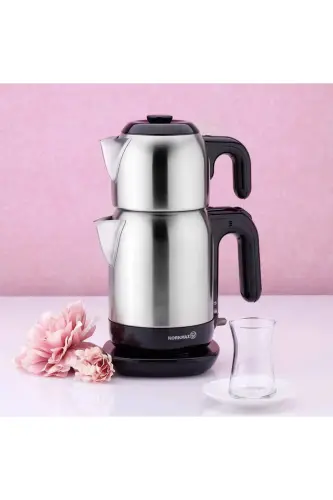 Demtez Satin/black Electric Kettle 1.6 L A369-13 - KORKMAZ (1)
