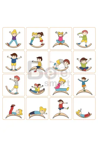 Denge Tahtası Balance Board Doğal Ahşap Çocuk Oyuncak - Kahverengi - 3