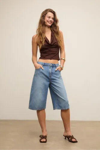 Denim Bermuda shorts - STRADIVARIUS
