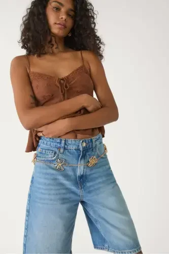 Denim Bermuda shorts - 1