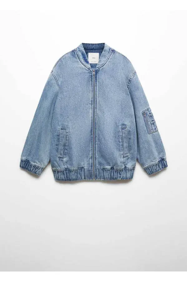 Denim bomber jacket - 3