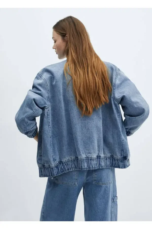 Denim bomber jacket - 4