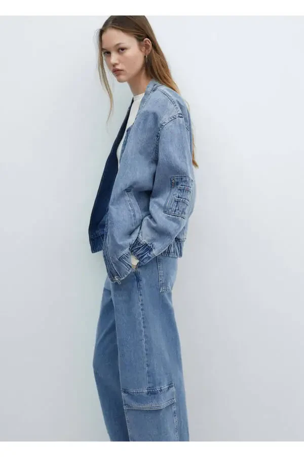 Denim bomber jacket - 6