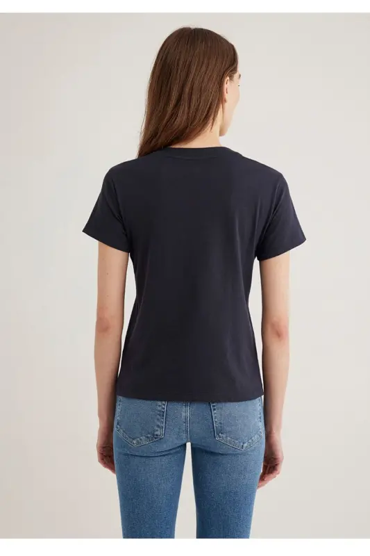 denim girl printed slim fit women's t-shirt - 3