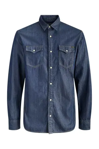 Denim Gömlek-Dark Denim - 2