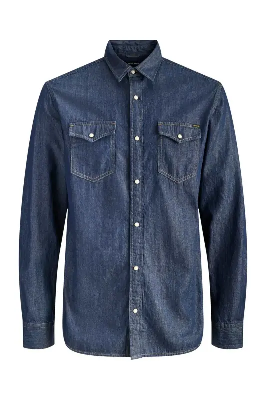 Denim Gömlek-Dark Denim - 2