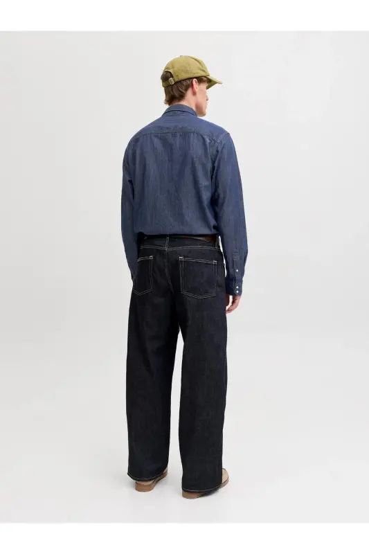 Denim Gömlek-Dark Denim - 3