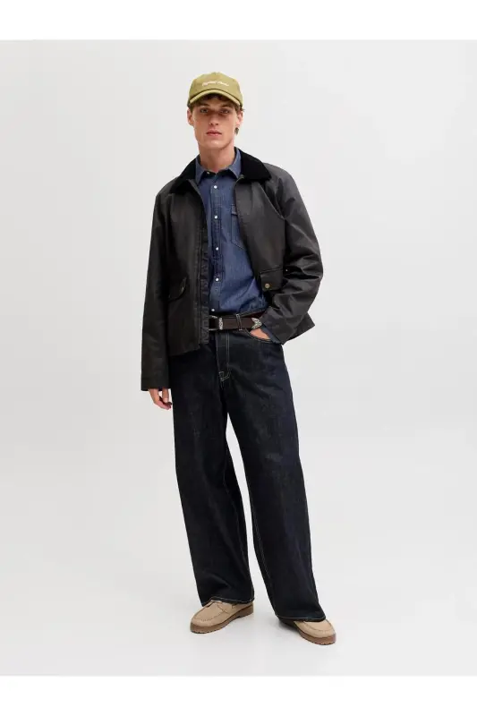 Denim Gömlek-Dark Denim - 7