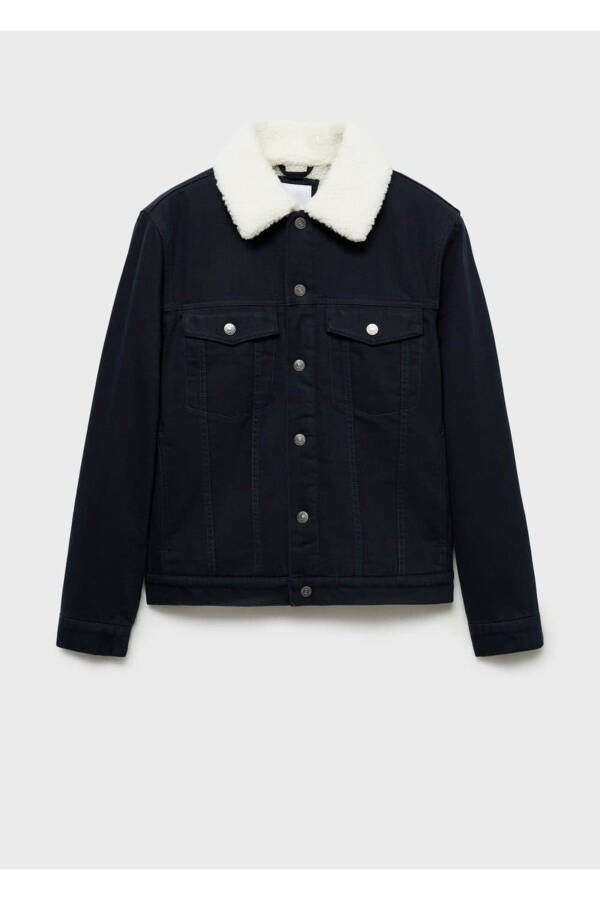 Denim jacket with fur collar - 3