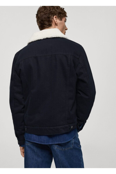 Denim jacket with fur collar - 4