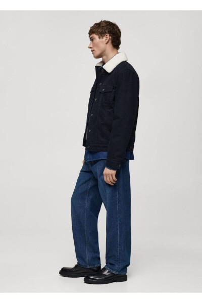Denim jacket with fur collar - 6