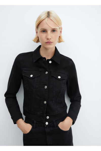 Denim jacket with pockets - 1