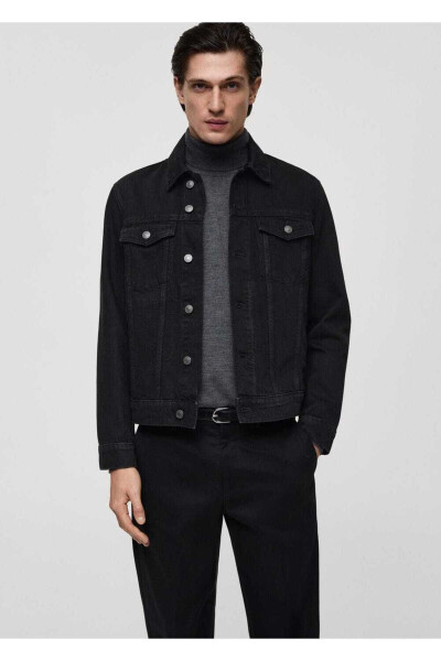 Denim Jacket with Pockets - 3