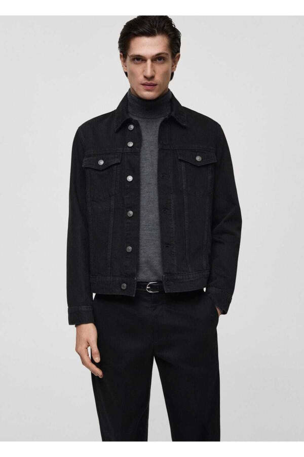 Denim Jacket with Pockets - 3