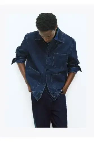 Denim jacket with pockets - 1