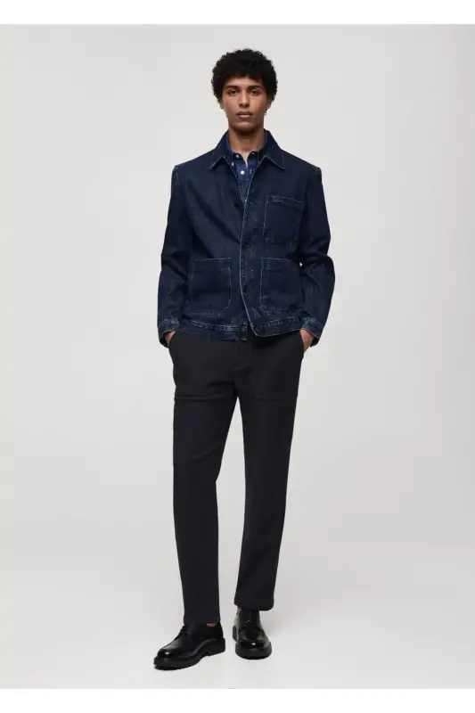 Denim jacket with pockets - 5