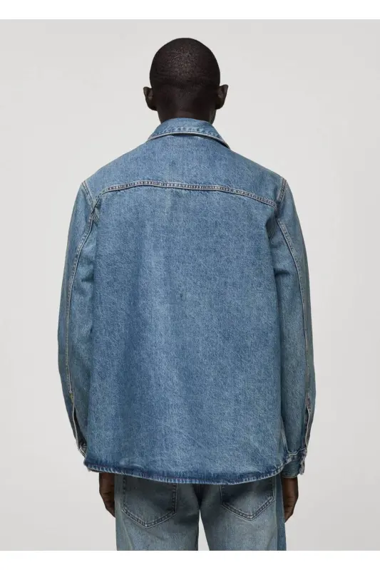 Denim jacket with pockets - 5