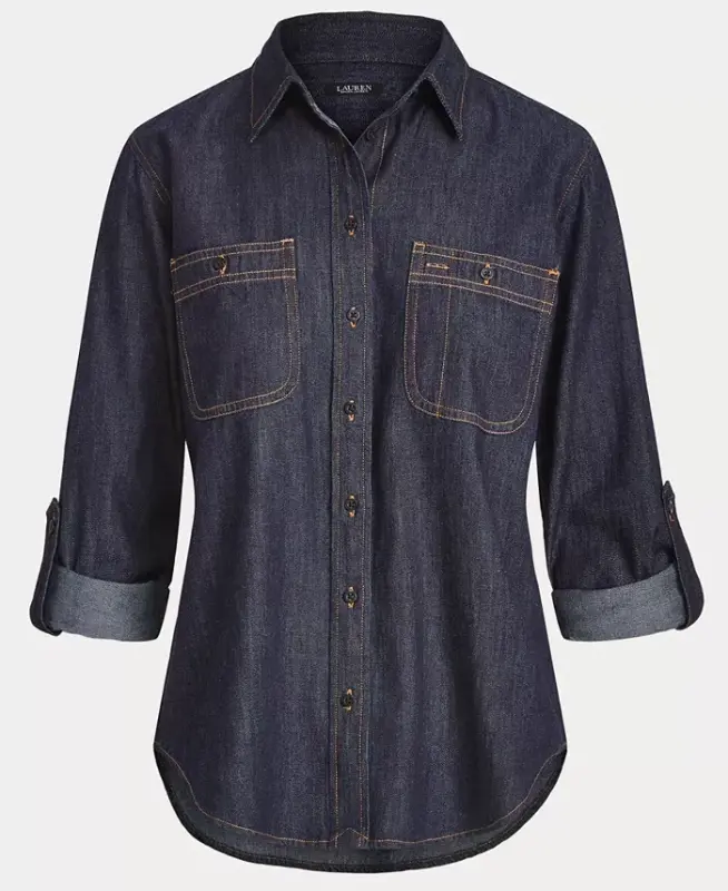 Denim ko'ylak -To'q yuvish - 5