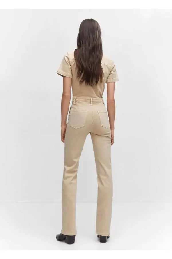 Denim overalls with zipper - 4