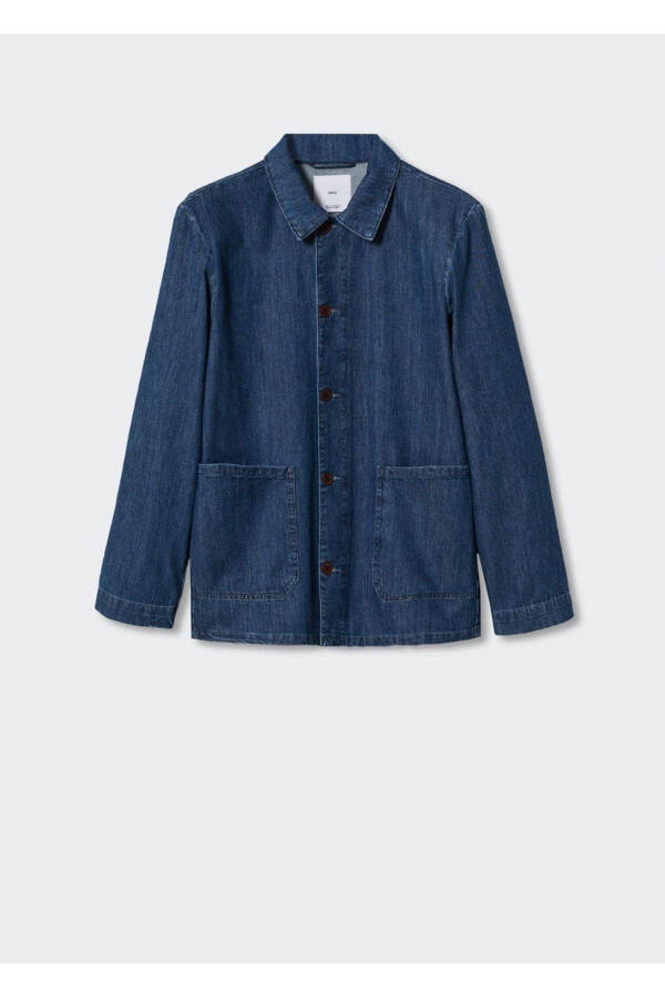 Denim Overshirt with Pockets - 3