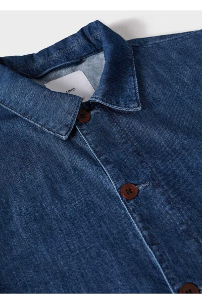 Denim Overshirt with Pockets - 6