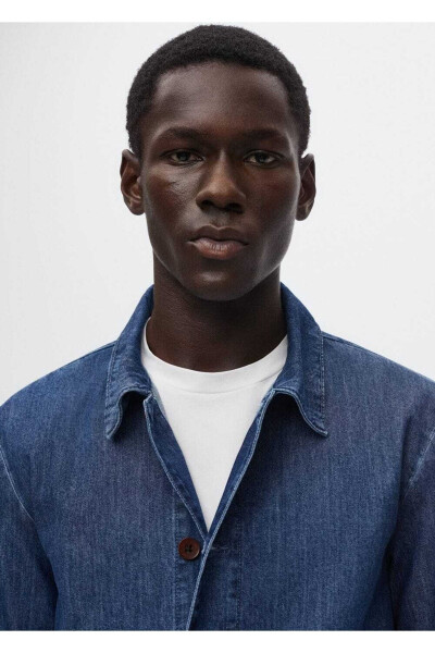 Denim Overshirt with Pockets - 8