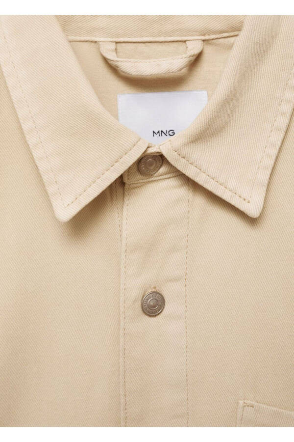 Denim shirt jacket with pockets - 5