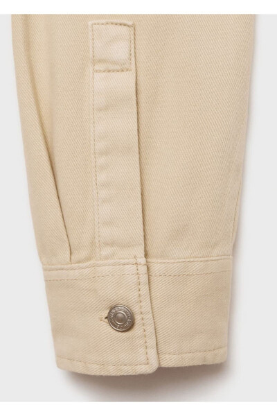 Denim shirt jacket with pockets - 8