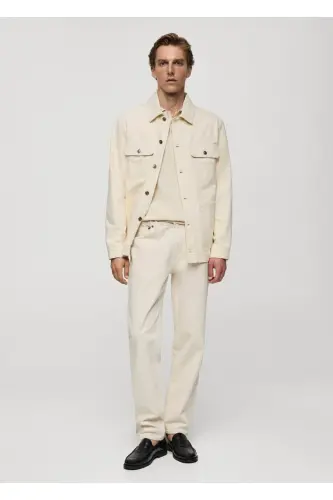 Denim Shirt Jacket with Pockets - MANGO MAN (1)