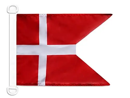 Denmark Naval Ensign NAUTICAL Flag 18'' x 12'' - Danish War flags 30 x 45 cm. - Banner 12x18 in for boat - AZ FLAG - 1