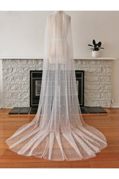 Dense Pearl Veil 2.5 Meter Length 1.5 Width - 21