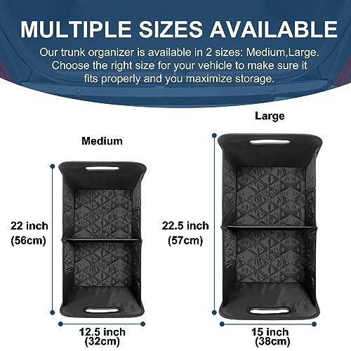 Deosk Car Trunk Organizer and Storage with 6 Big Pocket, Car Accessories for Women/Men 70L Waterproof Polyester Trunk Organizer for Car/SUV/Minivan/Truck (Large, Black) - DEOSK (1)