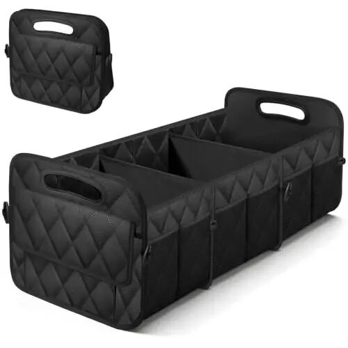 Deosk Trunk Organizer for SUV,Foldable & Sturdy Large Capacity Car Accessories for Women/Men,70L(XL-Black) - Deosk