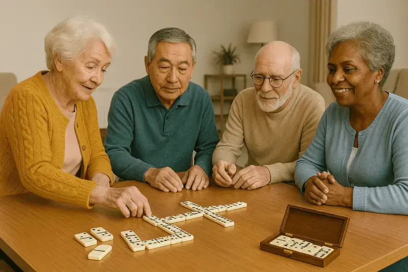 Dependable Industries Domino Double Six - Ivory and Black Tile with Metal Spinners in Deluxe Travel Case Adults and Teens Dominoes - 10