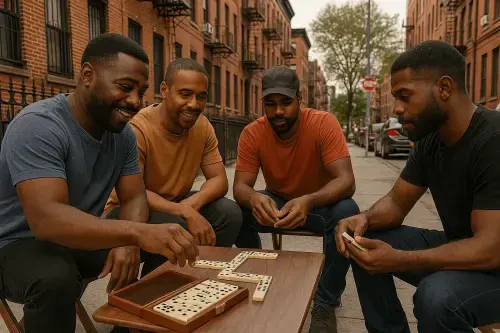 Dependable Industries Domino Double Six - Костяшки цвета слоновой кости и черные с металлическими штифтами, в дорожном футляре класса люкс. Домино для взрослых и подростков. - 11