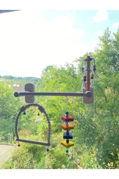 Derazalarga 4 ta'sirli so'rg'ichli qush o'yin tunneli - ADAPATİ PET (1)