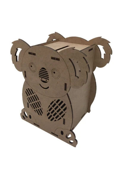 Деревянная копилка Коала Неокрашенная древесина, можно красить Длина:8,4 Ширина:13,4 Глубина:11,6 - GENEL MARKALAR