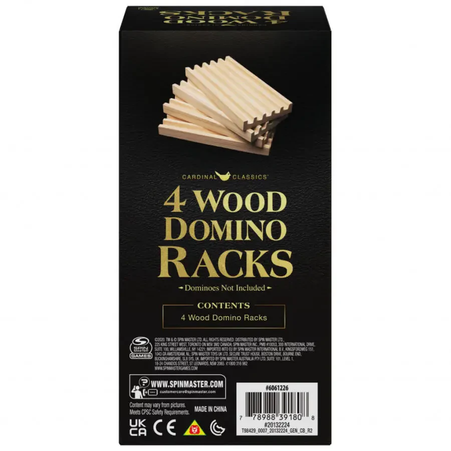 Деревянные стойки для домино, набор из 4 лотков для игр в мексиканский поезд и другие игры в домино, для семей и детей от 8 лет и старше - 8
